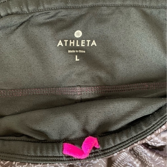 Athleta Printer Sprint Athletic Skort Black active Skirt Size Large - Picture 8 of 8
